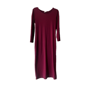 yelete Burgundy Long Sleeve maxi Dress
